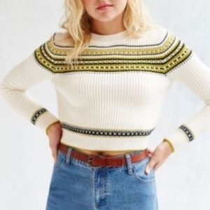BDG Aspen Crew Neck Cropped Sweater